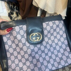 Gucci navy and Gray Women's vintage Bag